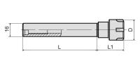 C16-ER16M-130 Патрон цанговый с цилиндрическим хвостовиком