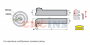 QFGD2525L22-52L Резец (державка) канавочный торцевой
